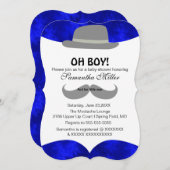 Schattigee Oh Boy Mustache Baby shower Uitnodiging (Voorkant / Achterkant)