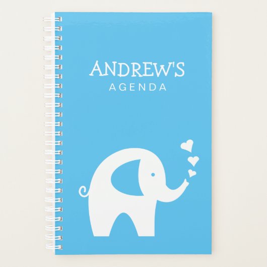 Schattigee olifant aangepaste baby naam agenda pla (Voorkant)