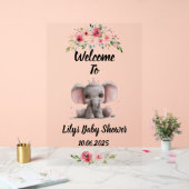Schattigee olifant acryl baby shower acryl bord (Huwelijk)