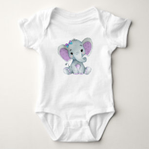 Schattigee olifant baby meisje bodysuit