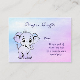 Schattigee olifant Baby shower behuizing Informatiekaartje