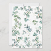 Schattigee olifant Baby shower groen eucalyptus jo Bedankkaart (Achterkant)