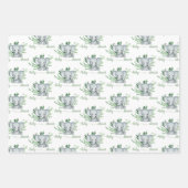 Schattigee olifant Baby shower groen groen wit Inpakpapier Vel (Voorkant 3)