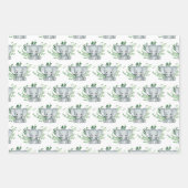 Schattigee olifant Baby shower groen groen wit Inpakpapier Vel (Voorkant)