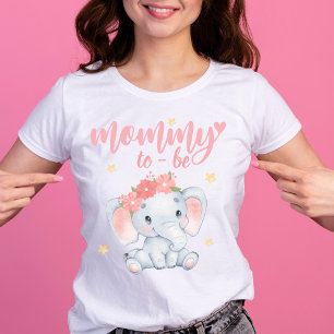 Schattigee olifant baby shower mama om moeder te z t-shirt