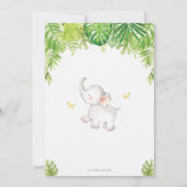 Schattigee olifant Baby shower Oerwoud Animals Boy Kaart (Achterkant)