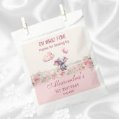 Schattigee olifant ballon roze baby meisje 1e verj bedankzakje