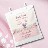 Schattigee olifant ballon roze baby meisje 1e verj bedankzakje