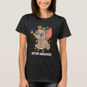 Schattigee olifant Bandana Animal Autism Awareness T-shirt