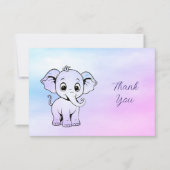 Schattigee olifant bedankkaart (Voorkant)