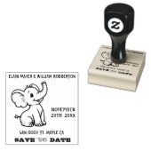  Schattigee olifant Bewaar de datum Rubberstempel (Gestempeld)