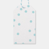 Schattigee olifant blauw Confetti Baby shower dank Cadeaulabel (Achterkant)