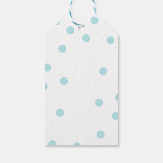 Schattigee olifant blauw Confetti Baby shower dank Cadeaulabel (Achterkant)
