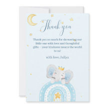 Schattigee olifant blauw jongen baby shower