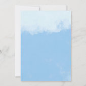 Schattigee Olifant Blue Boy Baby shower Uitnodigin Kaart (Achterkant)