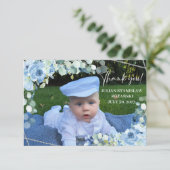 Schattigee olifant blush rozen eucalyptus goud sch bedankkaart (Staand voorkant)