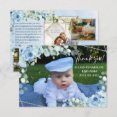 Schattigee olifant blush rozen eucalyptus goud sch bedankkaart (Voorkant / Achterkant)