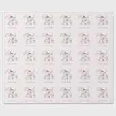 Schattigee Olifant Boho Bloemen Custom Jaar van de Cadeaupapier (Vlak)