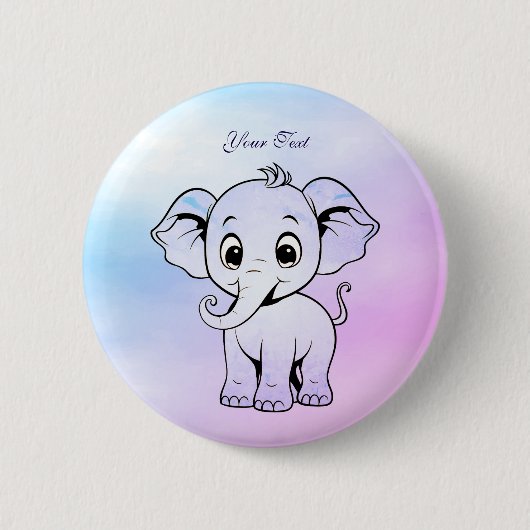 Schattigee olifant Button (Voorkant)