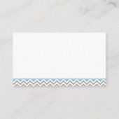 Schattigee olifant Chevron Blue Diaper Raffle Tick Informatiekaartje (Achterkant)