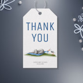 Schattigee olifant dank u Baby shower Cadeaulabel