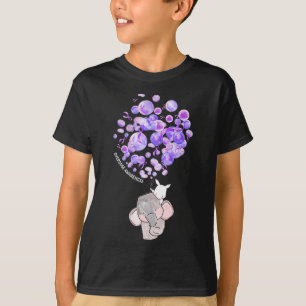 Schattigee olifant die Paarse leeuwen opblaast Ove T-shirt