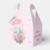 Schattigee olifant en ballon Baby shower Favor Box Bedankdoosjes (Achterkant)