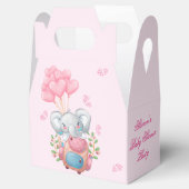 Schattigee olifant en ballon Baby shower Favor Box Bedankdoosjes (Geopend)