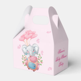 Schattigee olifant en ballon Baby shower Favor Box Bedankdoosjes