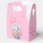Schattigee olifant en ballon Baby shower Favor Box Bedankdoosjes (Geopend)