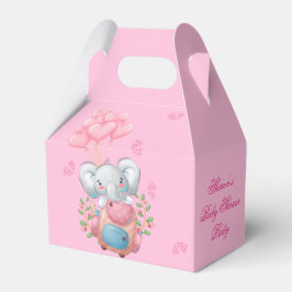 Schattigee olifant en ballon Baby shower Favor Box Bedankdoosjes