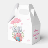 Schattigee olifant en ballon Baby shower Favor Box Bedankdoosjes (Achterkant)