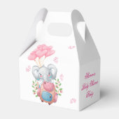 Schattigee olifant en ballon Baby shower Favor Box Bedankdoosjes (Voorkant Zijde)