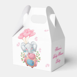 Schattigee olifant en ballon Baby shower Favor Box Bedankdoosjes