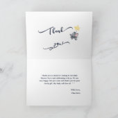 Schattigee olifant en ballon onder de sprankelende bedankkaart (Binnen)