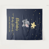 Schattigee olifant en ballon onder de sprankelende wandkleed (Voorkant (horizontaal))