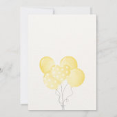 Schattigee olifant en ballonverjaardag kaart (Achterkant)