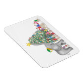 Schattigee olifant en meerkats kerstmagneet magneet (Rechterzijde)