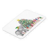 Schattigee olifant en meerkats kerstmagneet magneet (Linkerzijde)