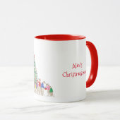 Schattigee olifant en meerkats Kerstmis mok (Voorkant rechts)