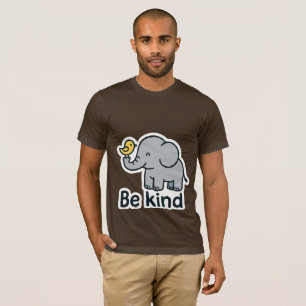 Schattigee olifant en vogel sticker t-shirt