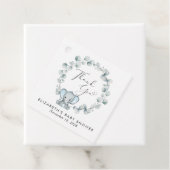 Schattigee Olifant Eucalyptus Baby Jongensdouche D Bedankjes Labels (In situ)