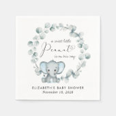 Schattigee Olifant Eucalyptus Baby Jongensdouche Servet (Voorkant)