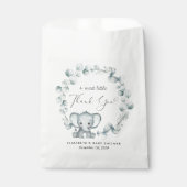 Schattigee olifant eucalyptus Baby shower dank u Bedankzakje (Voorkant)