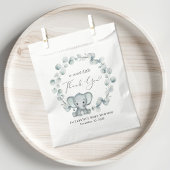Schattigee olifant eucalyptus Baby shower dank u Bedankzakje