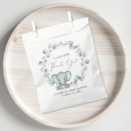 Schattigee olifant eucalyptus Baby shower dank u Bedankzakje