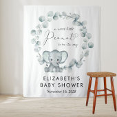 Schattigee olifant eucalyptus Baby shower welkom Wandkleed