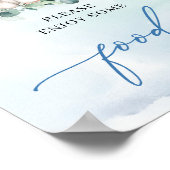 Schattigee olifant eucalyptus krans blauwe bloemen poster (Hoek)