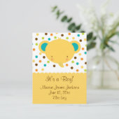 Schattigee Olifant Geboorte Aankondiging Het is ee (Staand voorkant)