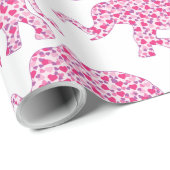 Schattigee Olifant gemaakt van Little Pink Hearts Cadeaupapier (Rol Hoek)
